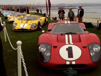 Awesome lineup of Ford GTs at the 2016 Pebble Beach Concours d'Elegance.